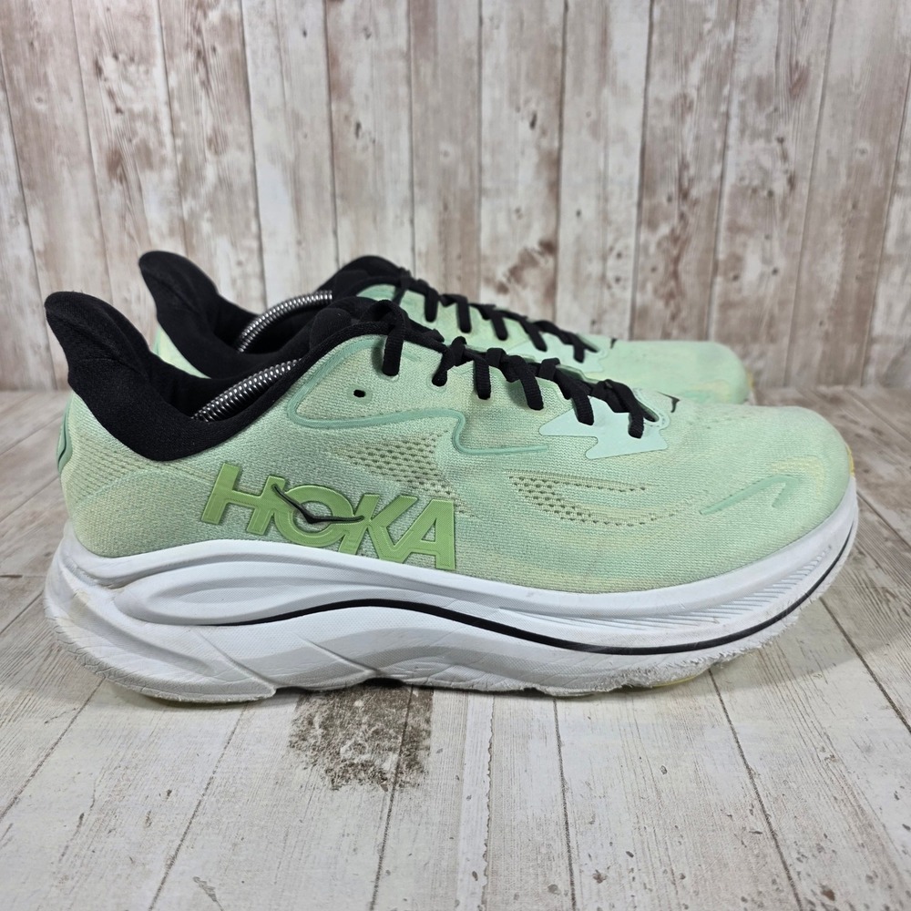 Hoka One One Clifton 10 Mens 13D Mint Foam Running Shoes 1162030-MTFL Green